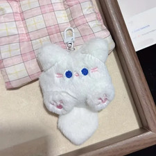 Cute Plush Cat Keychain Pink Soft Cartoon Pendant Bag Toy Gift