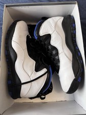 Jordan Air Jordan 10 Retro White Black Royal Blue Kids 8.5 High Top Sneaker