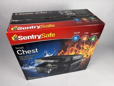 New In Box SentrySafe H0100 Small Chest Fire & Waterproof Safe Black