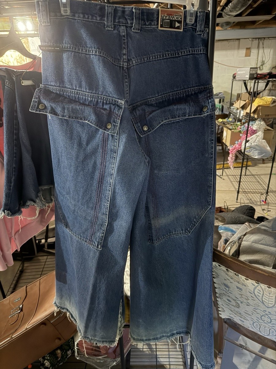 Kikwear Sound.Vision Men's Blue Denim Wide-Leg Relaxed Jeans 5
