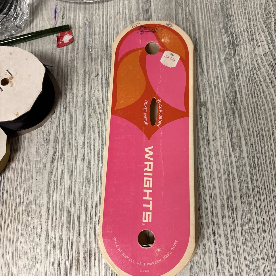 "De colección Años 70 Wrights 1/2"" Blanco 100% Algodón Crochet Ribete Hecho en EE. UU. 6 yardas en carrete" Foto 4 de 4