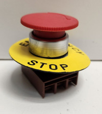 GUARANTEED GENERAL ELECTRIC RED MUSHROOM TWIST TO RELEASE ESTOP BUTTON P9MER3RN
