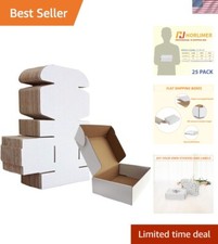 Recycled White Literature Mailers Set of 25 - Multipurpose Shipping Boxes