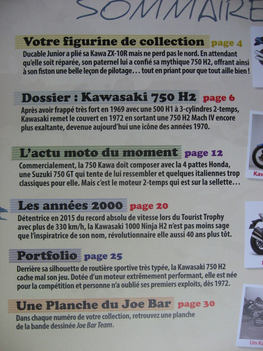 FASCICULE SERIE 2 JOE BAR TEAM 45 KAWASAKI 750 H2 MACK IV