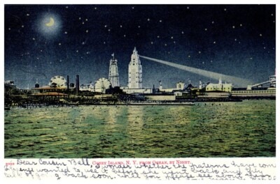 Vintage Postcard 1906 Dreamland Tower from Queens, Coney Island, New York (NY)