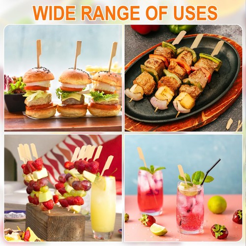 200pcs Bamboo Skewers For Appetizers 6 Inch Long Cocktail Picks Fancy Toothpic - Picture 7 of 9