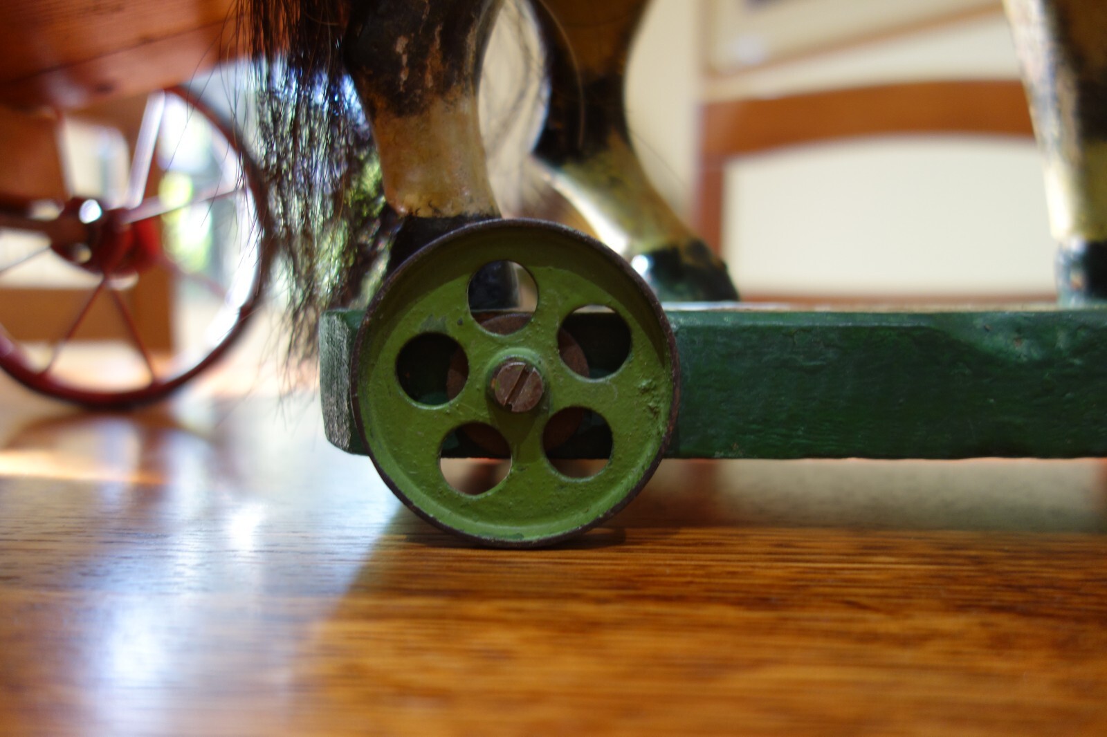 Lines Rocking Horse Antique Vintage Triangtois Pull Along Platform Horse & Cart eBay