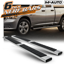 RAM Step Bars Chrome 6" Side Step Running Board Nerf Bar for 2009-2022 RAM 1500/2500 Crew Cab