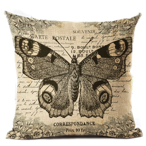 Lovely Cute Butterflies Cotton Linen Pillow Case Sofa Cushion Cover Home Decor - Picture 5 of 22