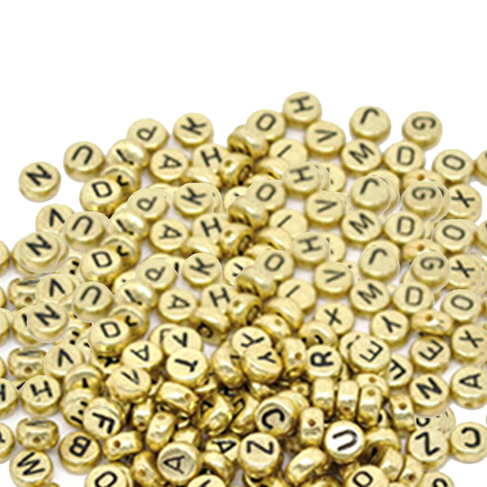 Letter Beads Mixed Colour 6-7mm Alphabet Cubes For Kids DIY Jewellery Gift Craft