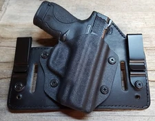 FITS:  RUGER,  TAURUS MODELS  IWB & OWB HYBRID HOLSTER  KYDEX / LEATHER CCW