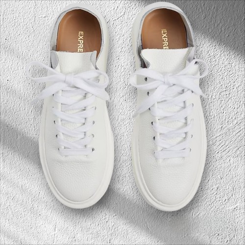 Express Women's Genuine Leather Classic Sneakers SZ 8