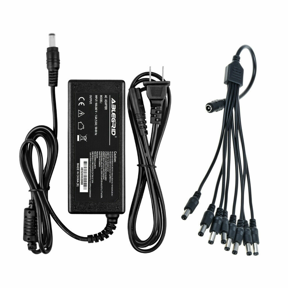 Alimentatore DC 8 Porte 12V 5A Per Telecamere Sicurezza - Compatibile Con Night Owl E Altre Marche