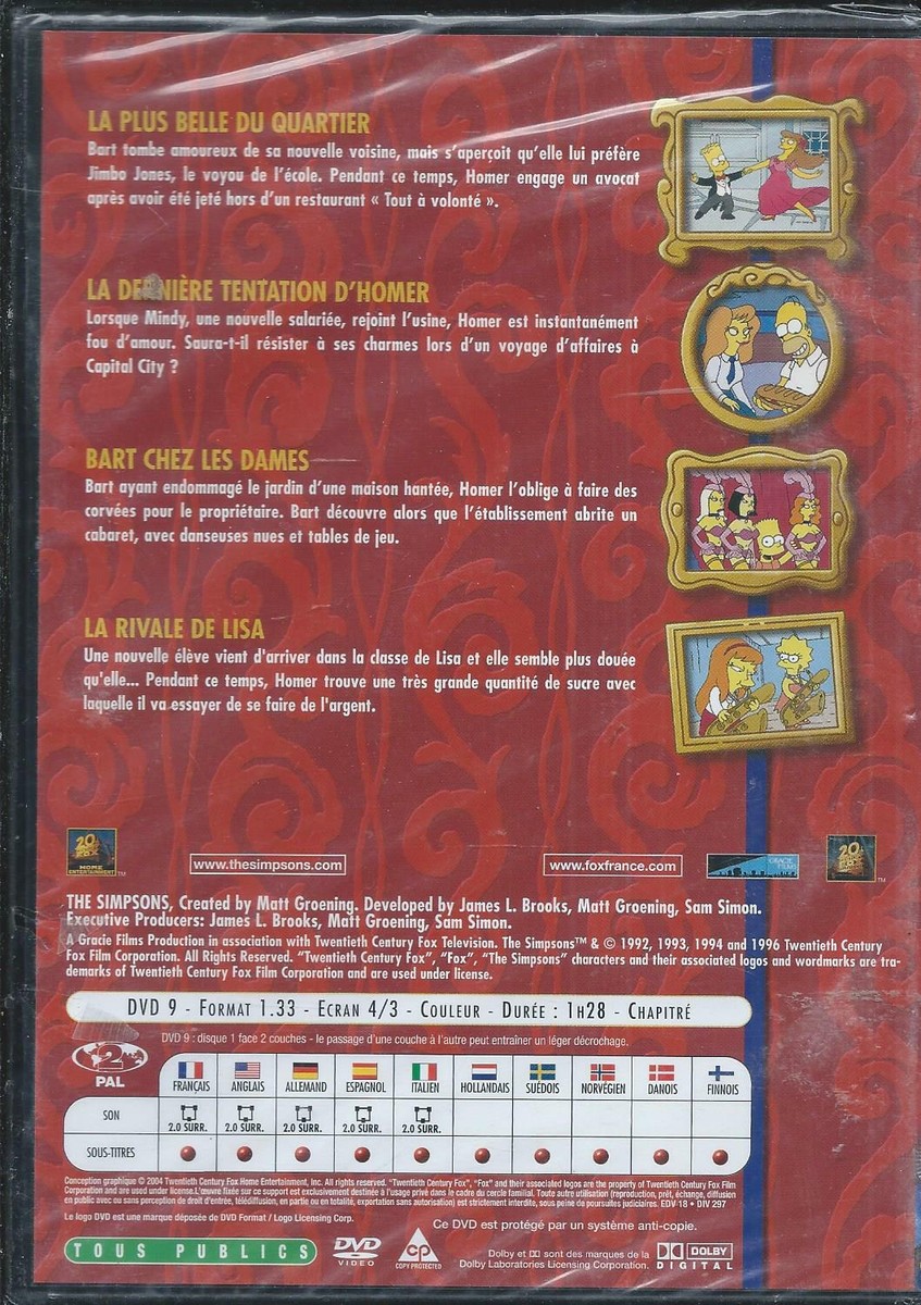 DVD Les Simpson Classics : Sexe, mensonge et les Simpson NEUF