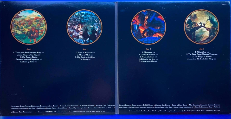 Lord of the Rings US 1st Pressing Vinyl LP 2x Picture Discs Bakshi 1978 - Image 2 of 4