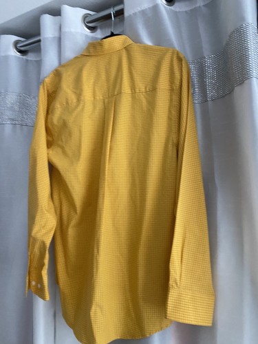 Cutter & Buck Mens Long Sleeve Shirt Button Down, Dress Shirt Yellow SZ:S /PNWT - Picture 3 of 4