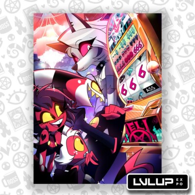 Official Helluva Boss LVL UP Expo Exclusive Las Vegas Casino Slots Poster 18x24