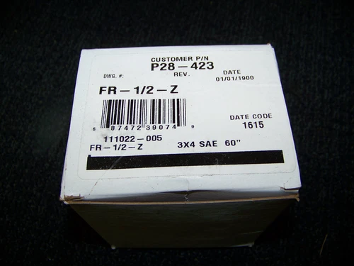 Sporlan Thermal Expansion Valve FR-1/2-Z 3 X 4 SAE 60" # P28-423 New