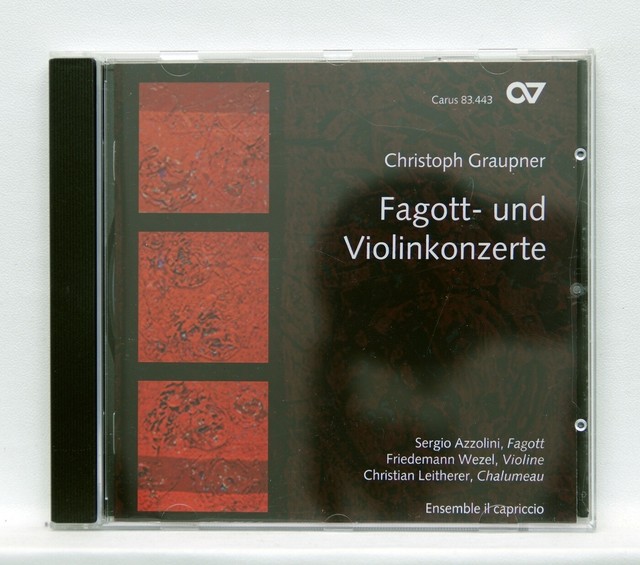 FRIEDEMANN WEZEL GRAUPNER violin concerto, bassoon concerto CARUS CD