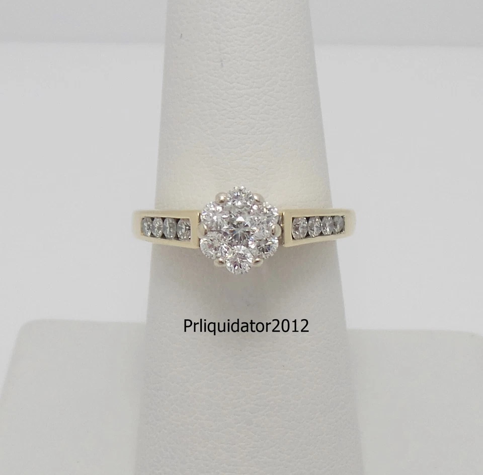 3/4CT Natural Diamond Engagement Wedding Bridal Ring 14K Yellow Gold Band - Image 3 of 4