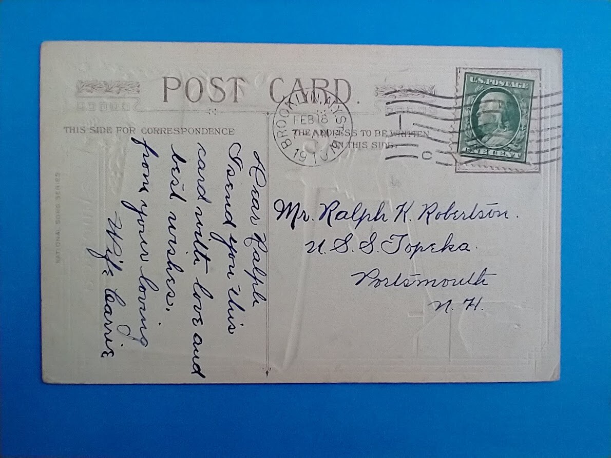 Postcard Song America Nash 1909 used USS Topeka 100798 eBay