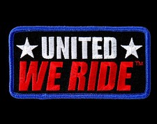 United We Ride Patch 4.0 INCH IRON ON MC BIKER  PATCH 
