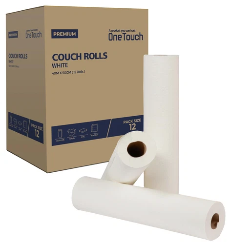 12 Couch Premium Massage Table Bed Cover Hygiene 20" Paper Rolls 40M White 2Ply