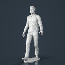 Unpainted resin figurine. Man guy Garbage collector worker 1/18 1/24 1/32 1/43