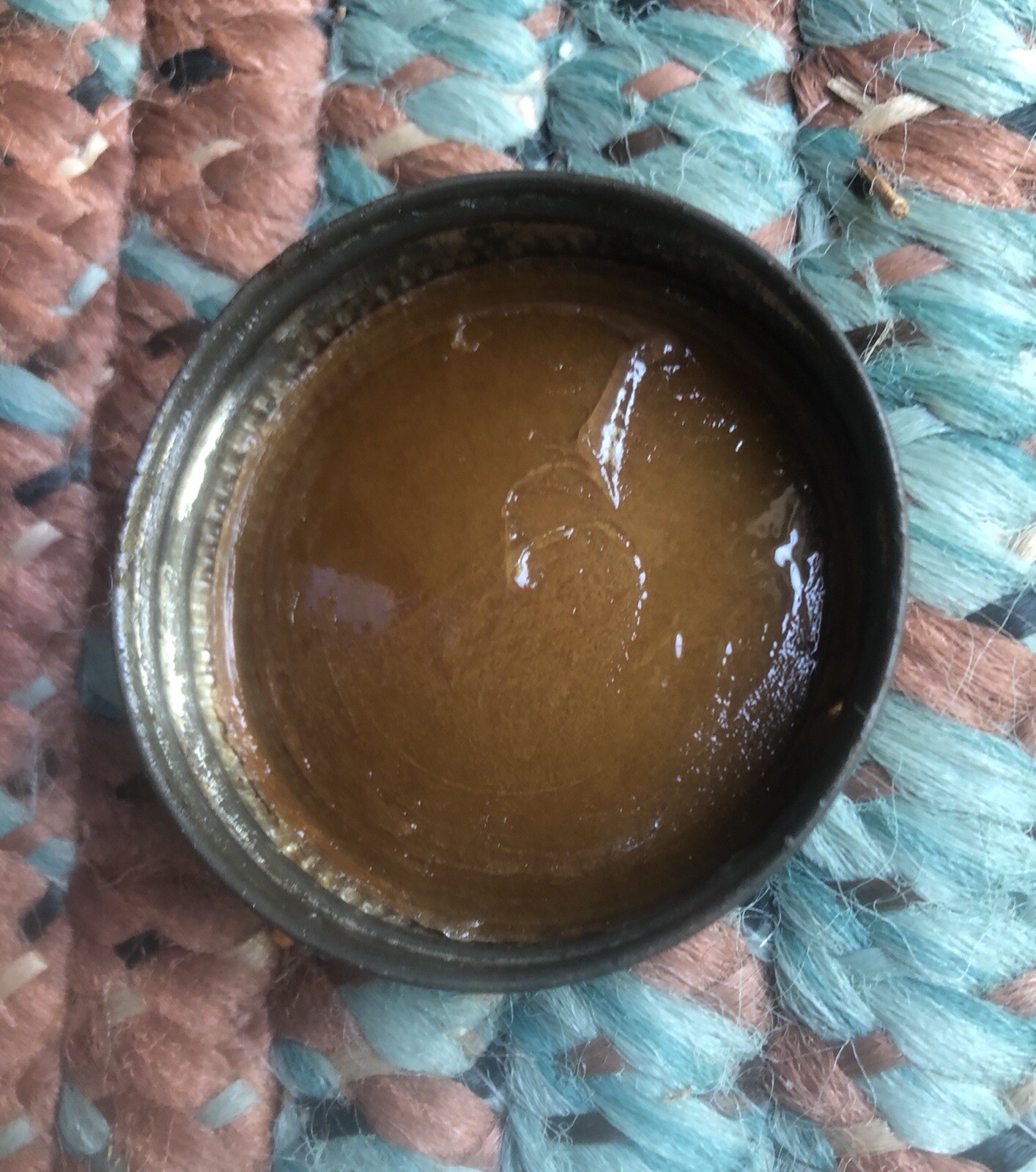 Vintage Vicks VapoRub Rub Glass Bottle No Label Has some product