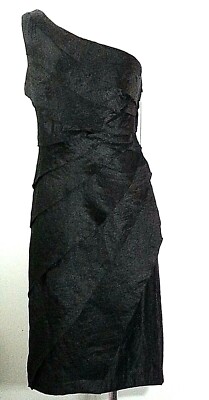 London Style Nights Black Dress 10 One Shoulder Little Black Dress Medium