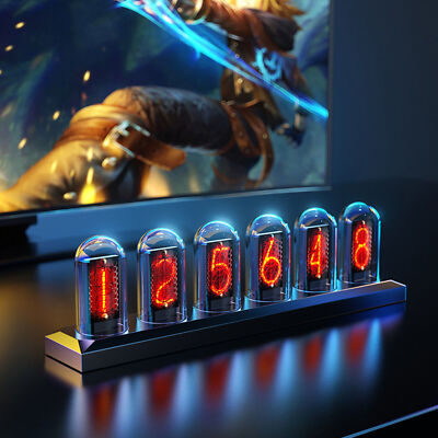For Tube IPS RGB Nixie Clock Glow Dial Display Art Decor Customized Gifts