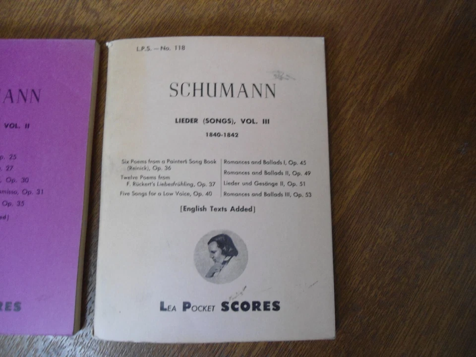 SCHUMANN Volumes 2 & 3 Songs (Poems Ballads Romances) - Lea Pocket Scores - Image 3 of 4