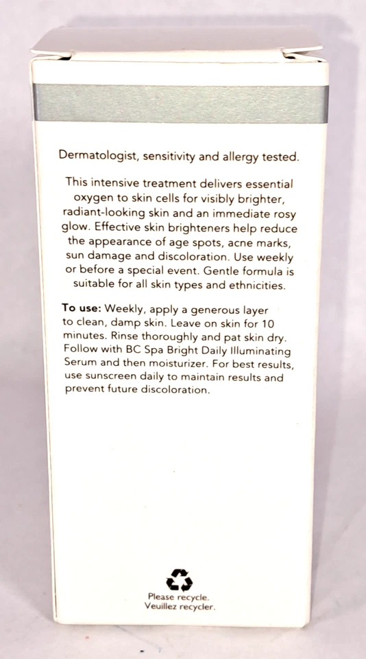 Nueva Mascarilla Open Box Beauticontrol Bright Spa Infusión de Oxígeno Radiance 1.5 OZ Foto 3 de 4