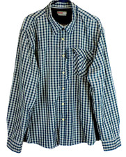 Wrangler Outdoor Men's Regular Fit Blue Button-down Long Sleeve Shirt Size XL