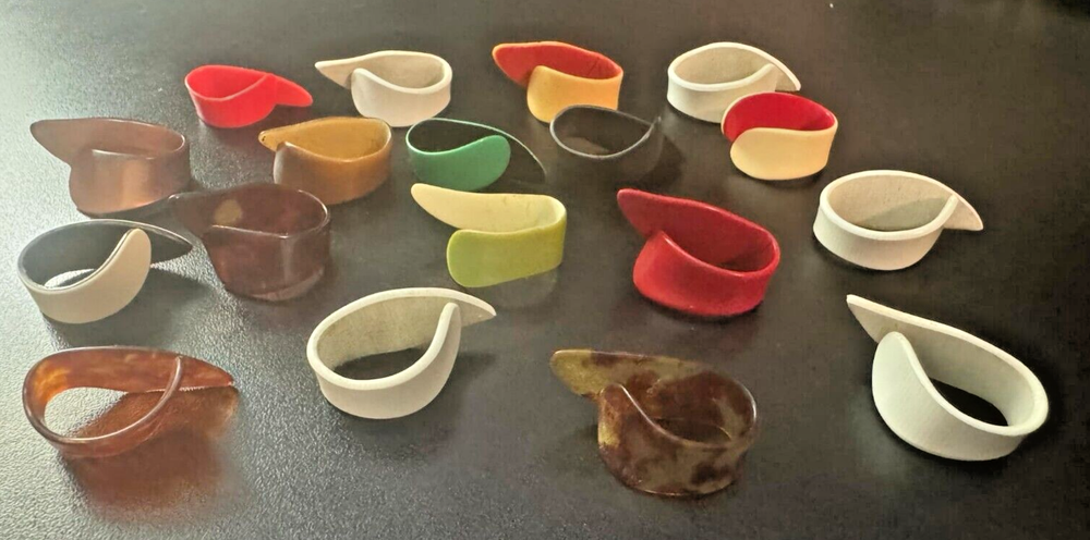 Vintage 1930s-50s Celluloid Thumb Pick Lot #40 for Guitar Banjo Steel Guitar  