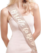 Fetti Rose Gold Glitter Bachelorette Party Sash - Bride To Be Bachelorette party