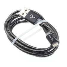 Metal USB Cable 3ft Charger Cord Power Wire Sync Fast Charge for Cell Phones