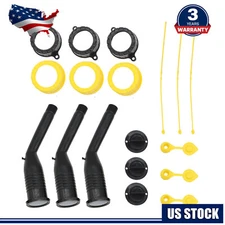 3 Kit Old Style Gas Can Spout Replacement w/Tough Nozzles Screw Collar Vent Caps