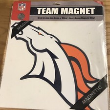 NFL Denver Broncos Team Magnet - Approx. 12" X 12" Vinyl - Auto, Home, Office
