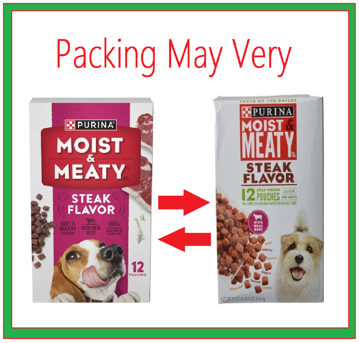 Meaty Steak Flavor Dry Dog Purina Soft And Moist Dog Food Bad - Main Image