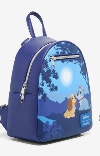 Disney Loungefly Lady And The Tramp Mini Backpack Moonlight Stroll NEW - Picture 4 of 4