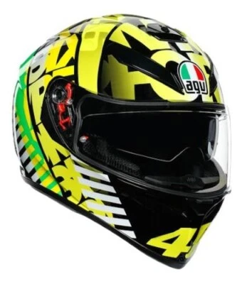Casque Intégral AGV K3-SV MPLK TOP Tribe 46 Rossi Vert Jaune Tailles XS S MS ML - Photo 1/4