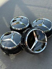 Mercedes Benz 4 X Glossy Black - Black Outlined 75 Mm2.95in Wheel Center Caps Mercedes Benz 4 X Glossy Black - Black Outlined 75 Mm2.95in Wheel Center Caps