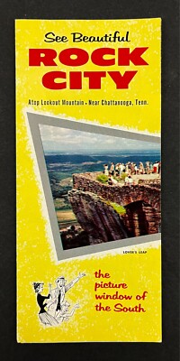 1950s Rock City Lookout Mountain GA Chattanooga TN Vintage Travel Brochure
