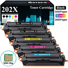 GATAPO® 5PK CF500X 202X Toner for HP LaserJet Pro M254nw M281cdw M281fdw 202A 