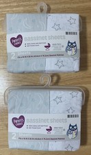 LOT OF 2 Parent's Choice Bassinet Sheets Mattress 16inx30in 100 Cotton
