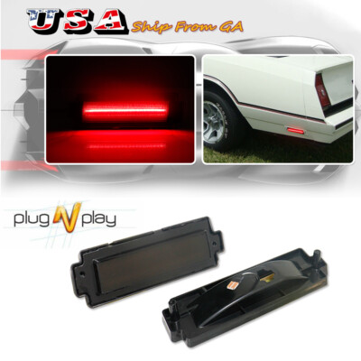 Smoked Red LED Rear Fender Side Marker Lights For 1981-1988 Chevy Monte Carlo SS