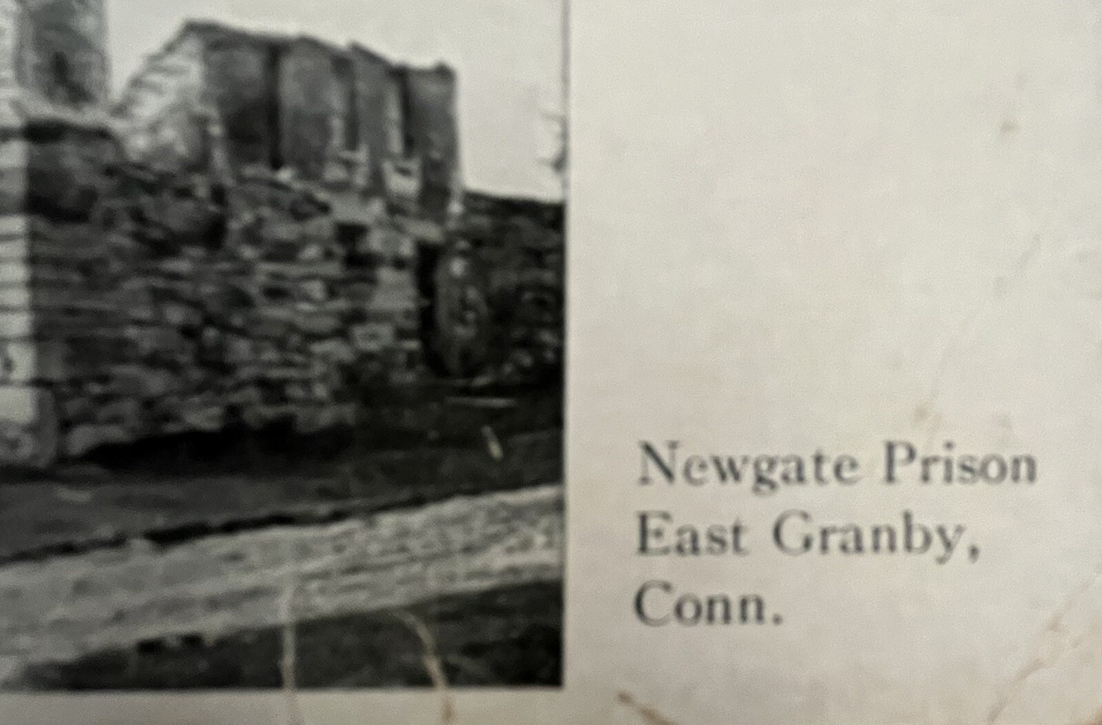 East Granby Connecticut Newgate Prison Antique Postcard Undivided