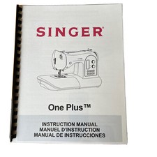 Ristampa manuale Singer One Plus macchina da cucire pettine rilegato solo inglese
