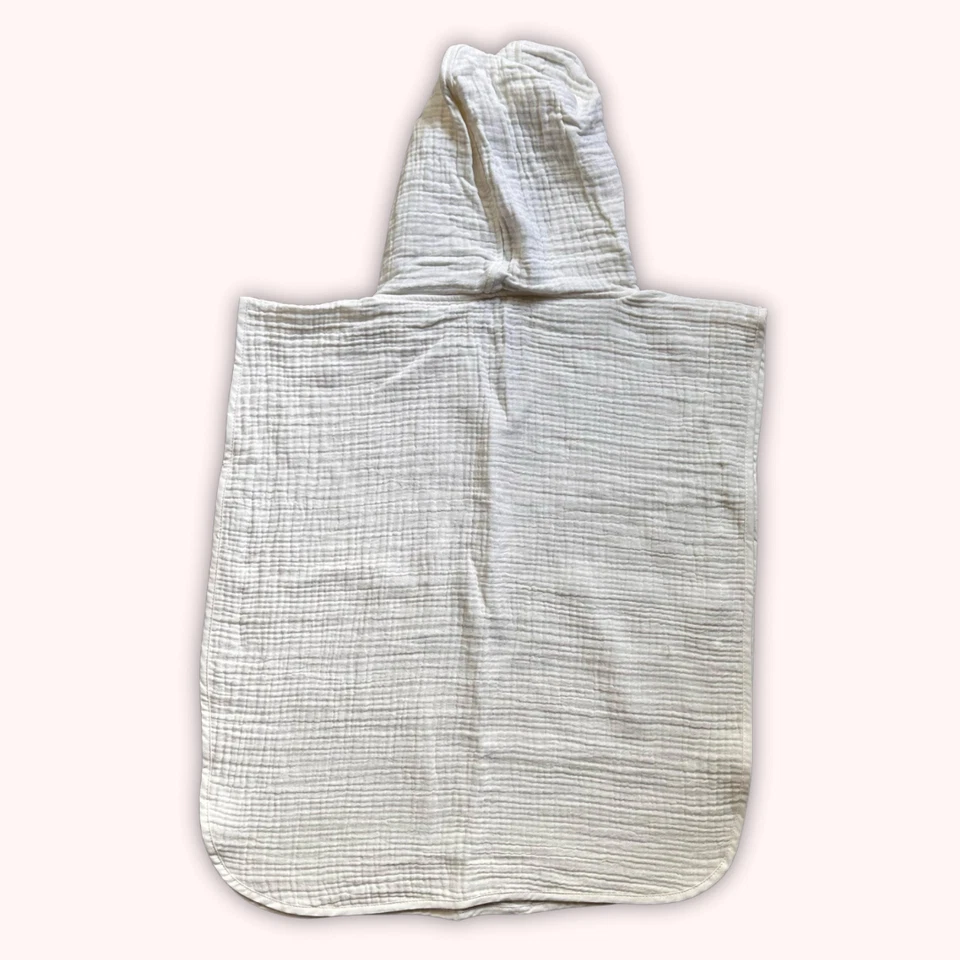 PONCHO MUSELINA TOALLA DE PLAYA CON CAPUCHA 1-3Y LIGERO ULTRA SUAVE %100 ALGODÓN 4 CAPAS Foto 4 de 4